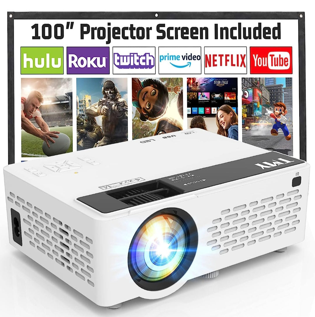 Projector with screen